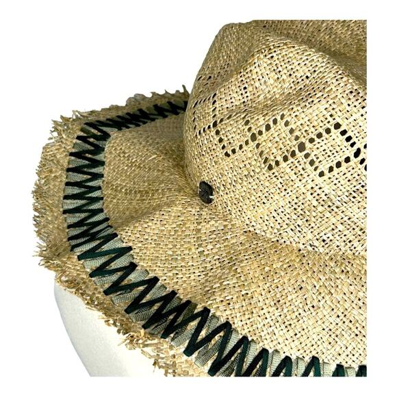 Filu Hats Dianora Salviati Capri Forest Straw Hat Natural/Green Medium main image 14